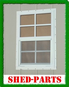  WHITE-SMALL-SHED-WINDOW-PLAYHOUSE-BARN-HINGES-CHICKEN-COOP-DEER-STAND