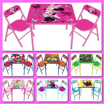 Table Set kids Chairs Furniture Activity Foldable ...