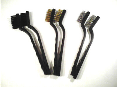 LOT OF 6- WIRE BRUSH (SST,BRASS,NYLON) CLEANING ...