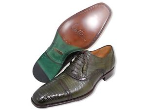 Mezlan Men Shoes Bella Olive Green Lizard Dress Men Shoes | eBay