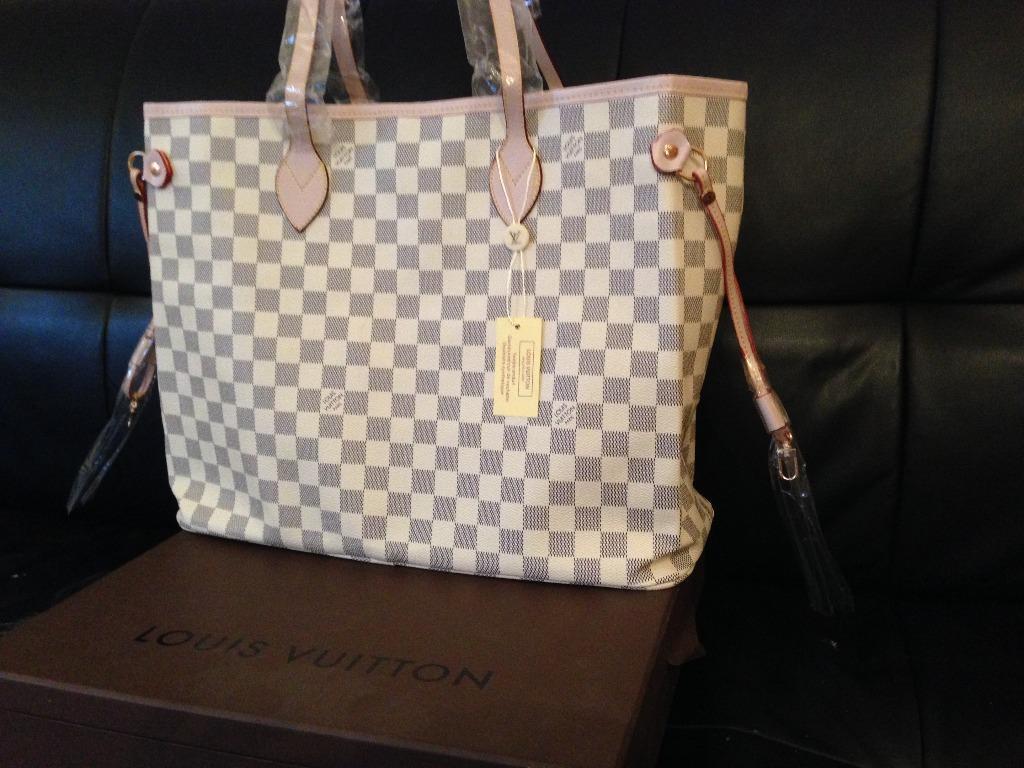 Louis vuitton white checkered bag price