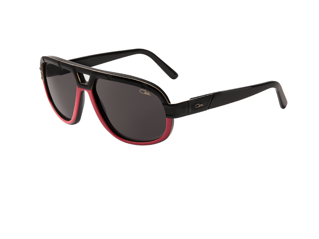 Pre-owned Cazal Vintage Sunglasses 884 002 Black Red 62-15-140 100% Authentic In Gray