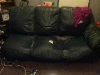 Leather corner sofa