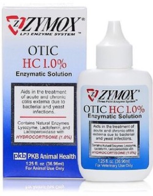 Zymox Otic 1.25 oz 1% Hydrocortisone DOGS ...