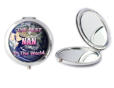 The Best Nan In The World Compact Mirror Ladies Birthday Mothers Day Gift
