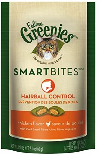 FELINE GREENIES SMARTBITES Hairball Control Treats For ...