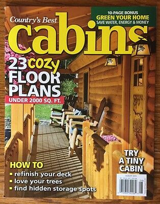 Country's Best Cabins 23 Cozy Floor Plans August 2015 FREE