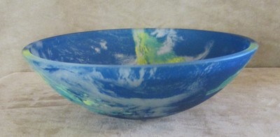 Glass Ceiling Lamp Shade World Globe Map light fixture cover blue earth