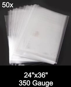 50x-Clear-Plastic-LDPE-Food-Grocery-Poly-Bags-24-x36-350-Gauge