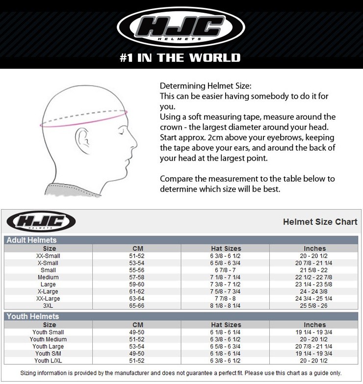 Hjc Size Chart