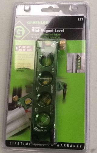 Greenlee L77 Mini Magnetic Bubble Level Brand ...