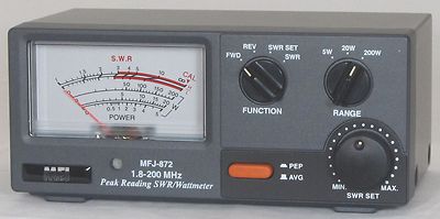MFJ-872 SWR meter, 1.8-200Mhz, 5/20/200W. Buy it now for 86.95