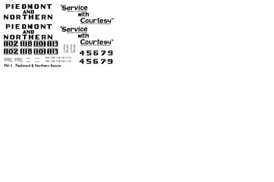 Piedmont & Northern (P&N) box car, decals in white, HO-scale