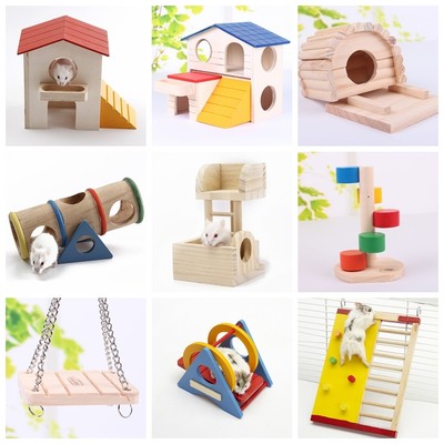 Pet Small Animal hamster's colorful wooden toys ...