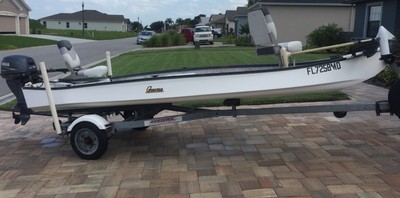 Gheenoe 16 ft Classic Boat & Trailer Electric Start Tilt and Trim Trolling Motor