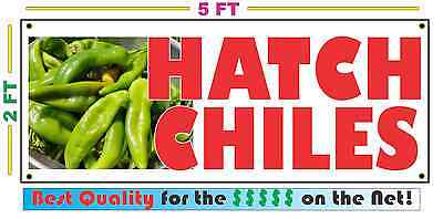 HATCH CHILES BANNER Sign NEW Larger Size Best Quality for the $$$ Peppers (Best Chilis For Chili)