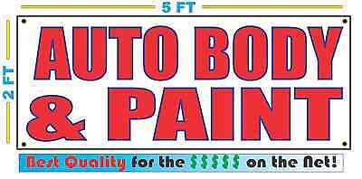 AUTO BODY & PAINT Banner Sign NEW Larger Size Best Price for The