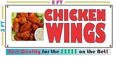 Full Color CHICKEN WINGS BANNER Sign NEW Larger Size Best Quality for the $ (The Best Chicken Wings)