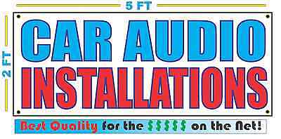 CAR AUDIO INSTALLATIONS Banner Sign NEW Larger Size Best Quality for The