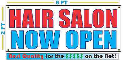 HAIR SALON NOW OPEN Banner Sign NEW Larger Size Best Quality for the