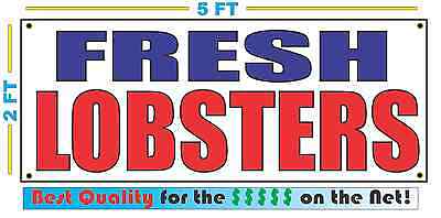 FRESH LOBSTERS Banner Sign NEW Larger Size Best Quality for the $$$ Fish