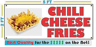 Full Color CHILI CHEESE FRIES BANNER Sign NEW XL Size Best Quality for the (Best Cheese For Cheese Fries)