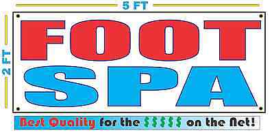 FOOT SPA Banner Sign NEW Larger Size Best Quality for the (The Best Foot Spa)