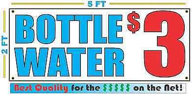 BOTTLE WATER CUSTOM PRICE Banner Sign NEW Size Best Quality for The $$ Fair