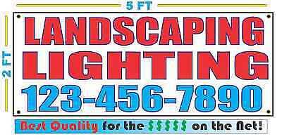 LANDSCAPE LIGHTING w CUSTOM PHONE Banner Sign NEW Size Best Quality for the (The Best Landscape Lighting)