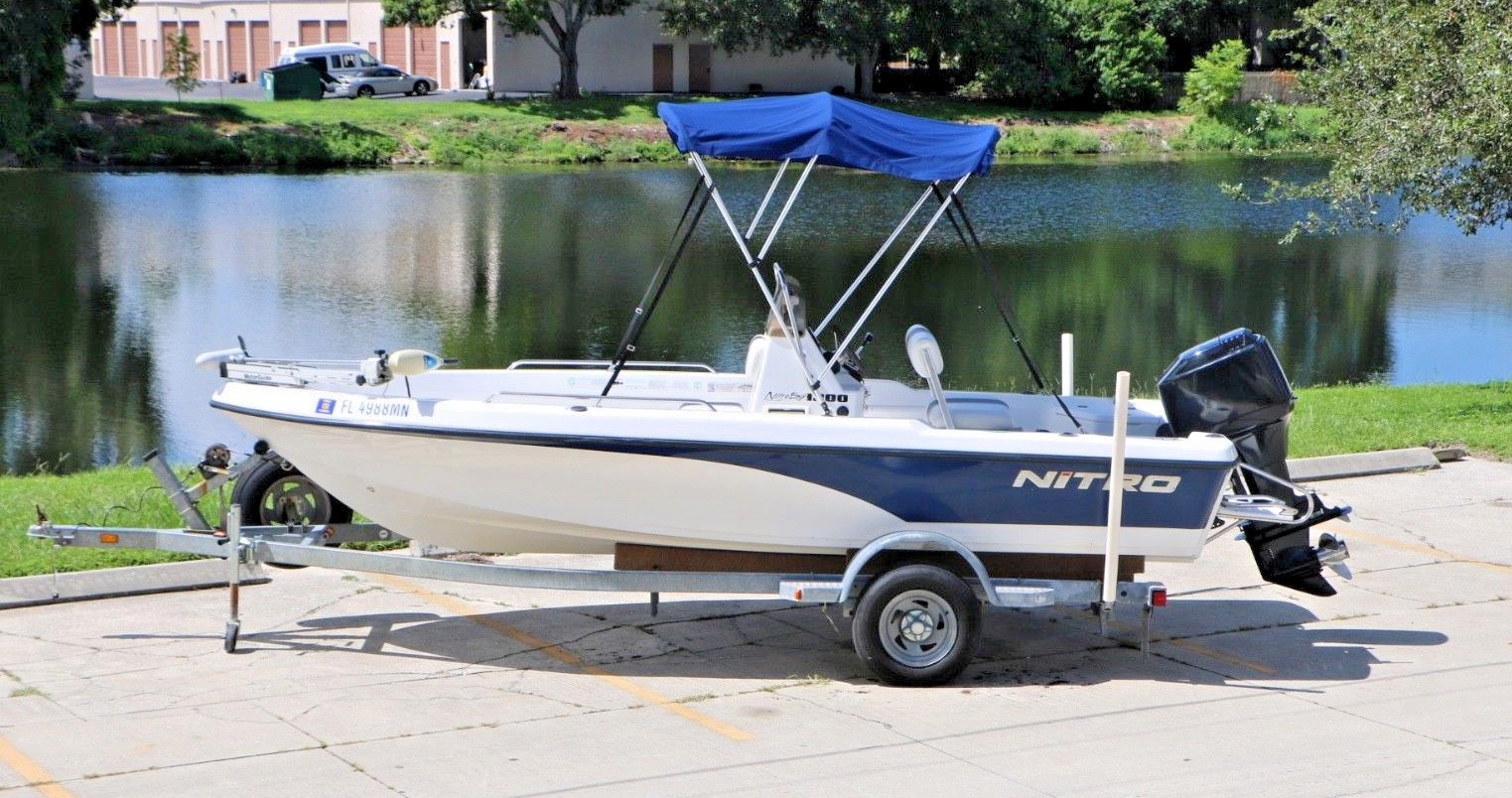 2004 Nitro 1800 Bay Boat With 90hp Mercury Center Console with Trailer