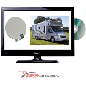 COMBI TV DVD LED TNTHD 22 56CM RECEPTEUR SATELLITE integre CAMPING CAR