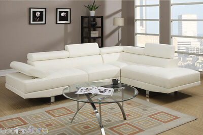 Cream white sectional sofa leather sofa couch ...