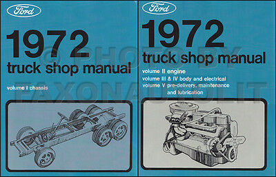 1972 Ford Truck Shop Manual Set Pickup Bronco F100 F250 F350 Van Econoline Books