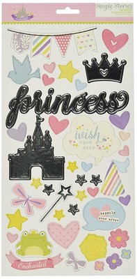 UPC 685239251630 product image for Simple Stories Enchanted Chipboard Stickers, 6 By 12
