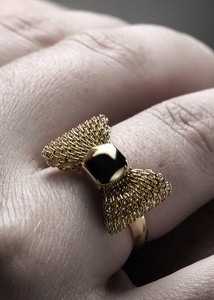 BAGUE-FEMME-NOEUD-papillon-argente-argent-reglable-ajustable-neuf