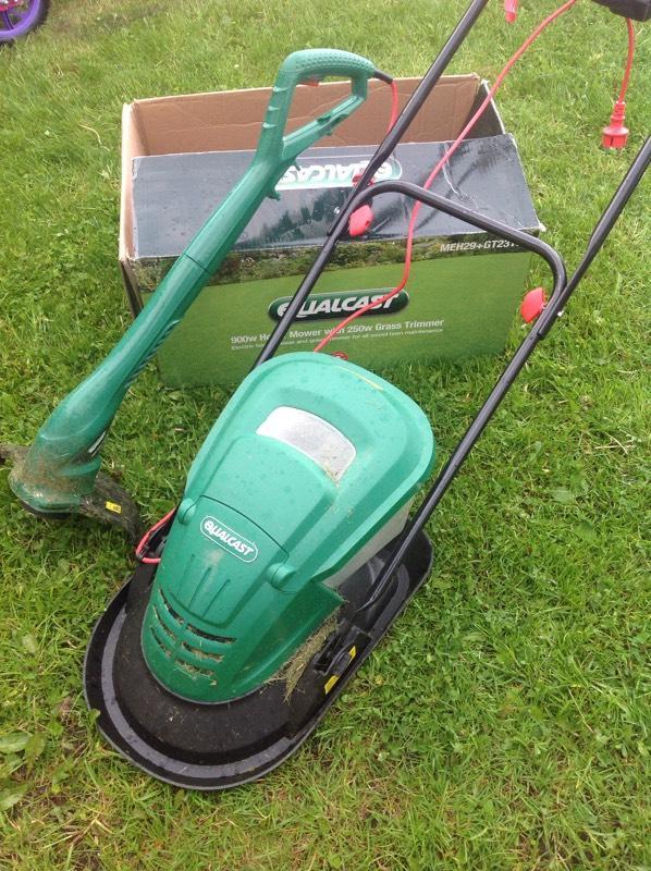 lawn mower and strimmer set b&m