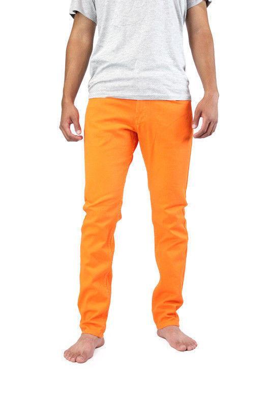 orange denim pants