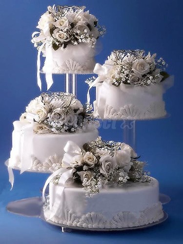 4 Tiers Cascade Clear Acrylic Party Wedding ...