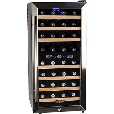Compact 32 Bottle Stainless Steel Dual Zone ...