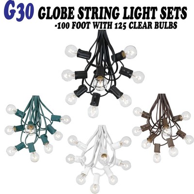 100 Foot G30 Outdoor Globe Patio String ...