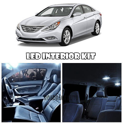 For 2011-2014 Hyundai Sonata Interior LED SMD Light Bulb Full Kit Package Qty=10