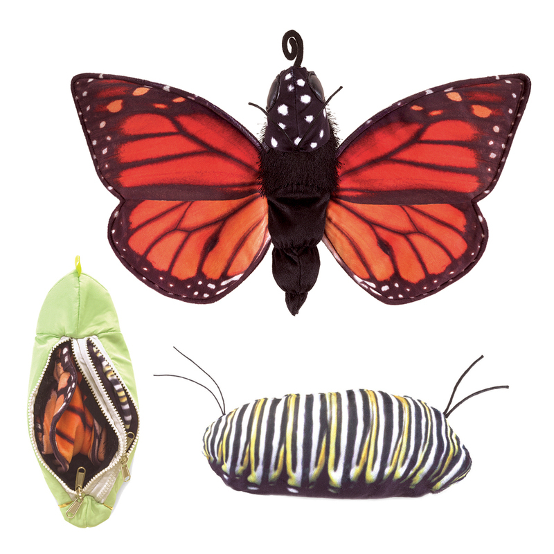 *NEW* PLUSH SOFT TOY Folkmanis 3073 Monarch Butterfly Life Cycle Hand Puppet | eBay