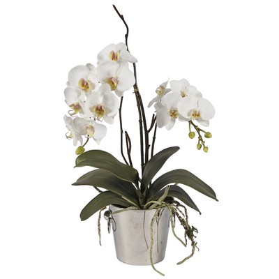 UPC 740173000512 product image for Winward Designs Large Orchid Phalaenopsis Flowers In Metal Vase | upcitemdb.com