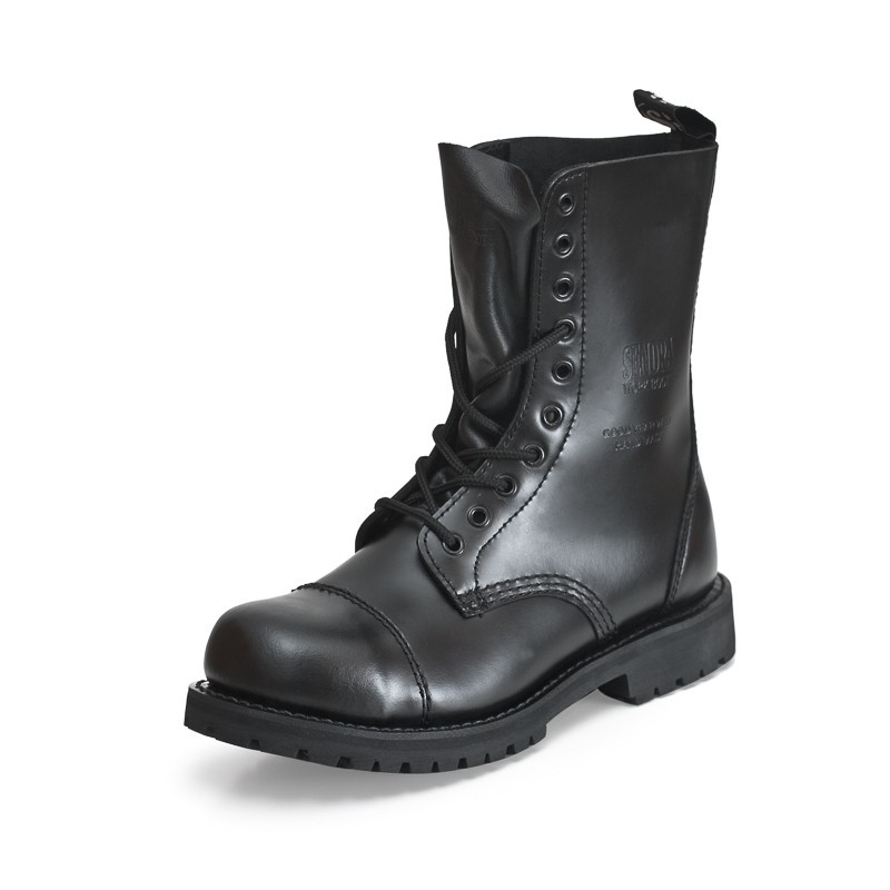 combat boots shiny