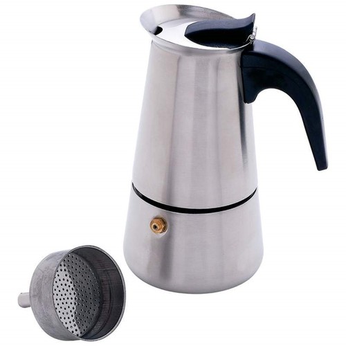 Stainless 4 Cup Stovetop Espresso Maker Coffee ...