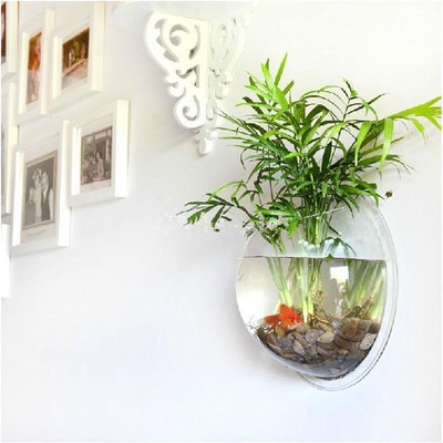 Wall Mount Hanging Fish Bubble Aquarium Bowl ...