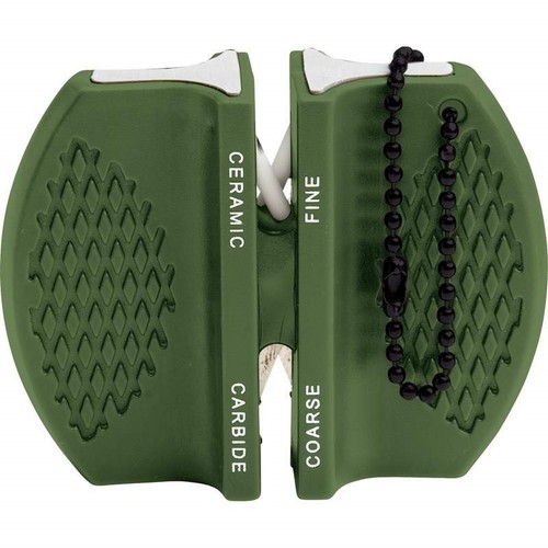 Green Portable Pocket Knife V Sharpener Dual ...