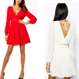 USA-Red-Black-Women-Summer-Sexy-Chiffon-Party-Evening-Cocktail-Short ...