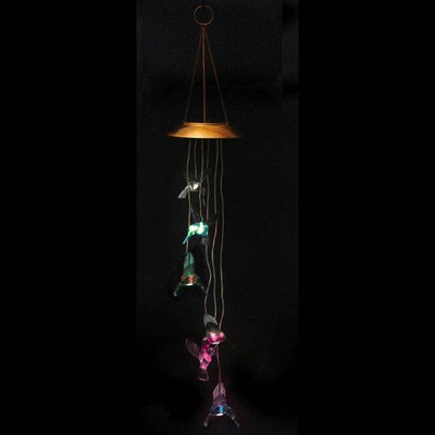 Solar Mobile Wind Chime Hummingbirds