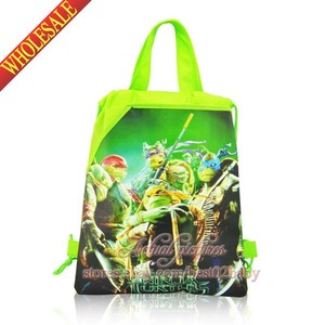 Details about 1pcs Ninja Turtles kid Drawstring School Backpacks Non ...